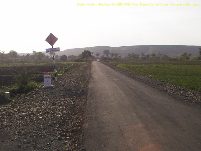 District-Ratlam, Package No-MP 3106, Road Name-Karbal Khora - Amarpura khurd